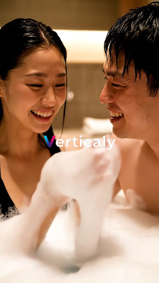 バスタブで楽しむ二人