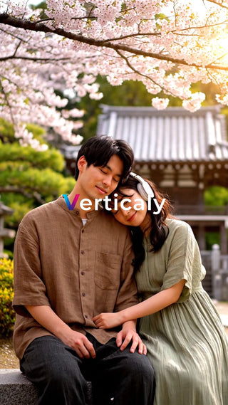 桜並木デートの午後