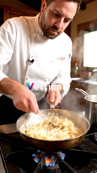 料理をするシェフの手元