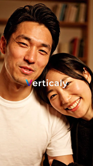 寄り添う二人の笑顔