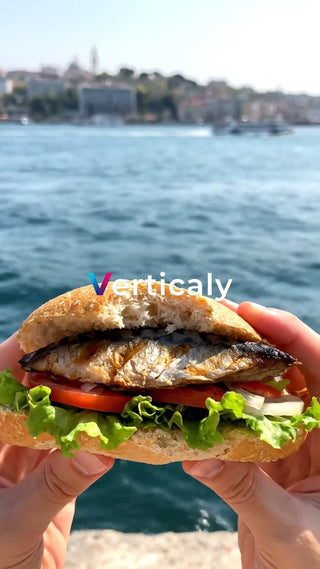 魚介サンド、海辺のランチ