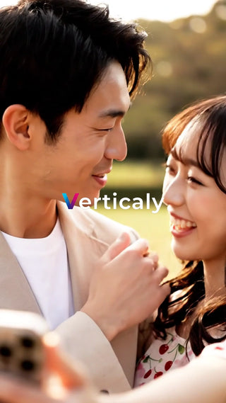 寄り添う二人の笑顔、幸せ