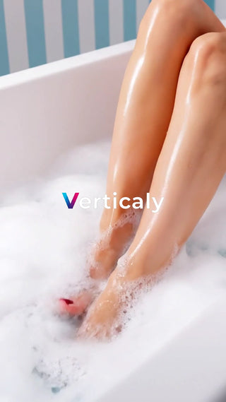 お風呂タイム、つるつる美脚