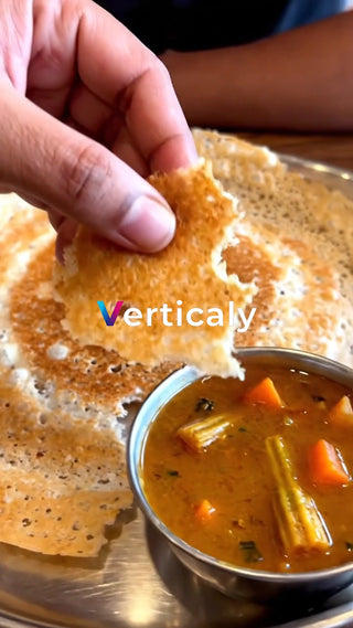 手作りのドーサとカレー