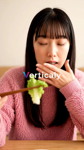 サラダを食べる女性、食事風景