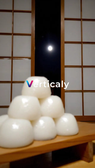 月明かりと白餅