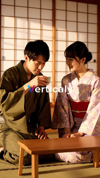 着物姿の二人、語らいの時間