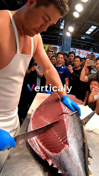 マグロ解体ショーの迫力