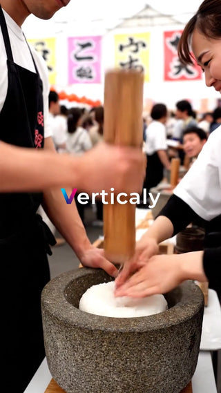 餅つき、伝統の風景