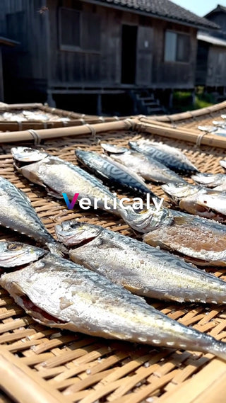 魚を干す風景