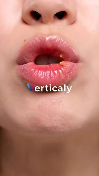 ツヤツヤ唇、美味しそうに食べる