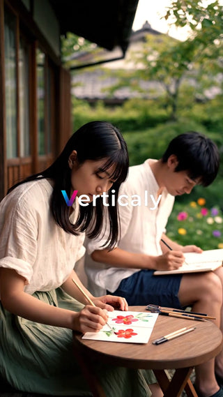 水彩画を描く、穏やかな時間