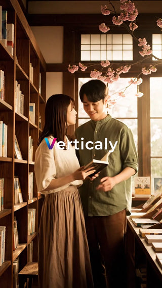 図書館で語らう二人