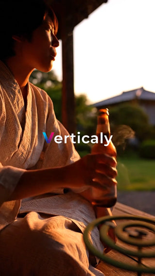 夕焼け空の下、くつろぎの時間