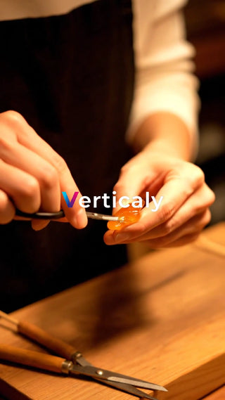 琥珀色の飴細工、職人技