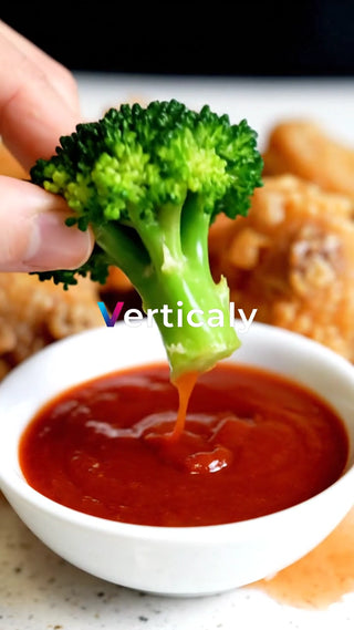 ブロッコリーをケチャップで