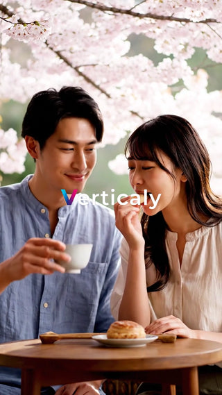 桜の下、語らう二人