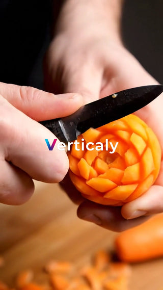 野菜をバラのように彫刻