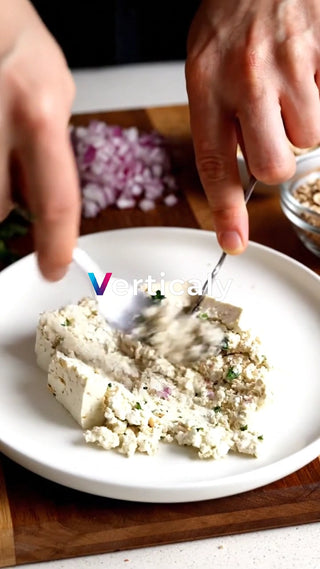 豆腐を混ぜる、ヘルシー料理