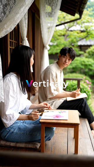 水彩画を描く、穏やかな時間