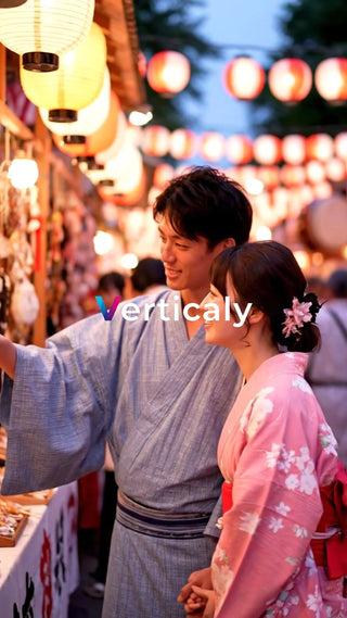 日本の夏祭りデート