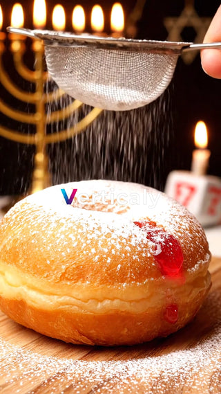 粉砂糖をまぶす揚げパン