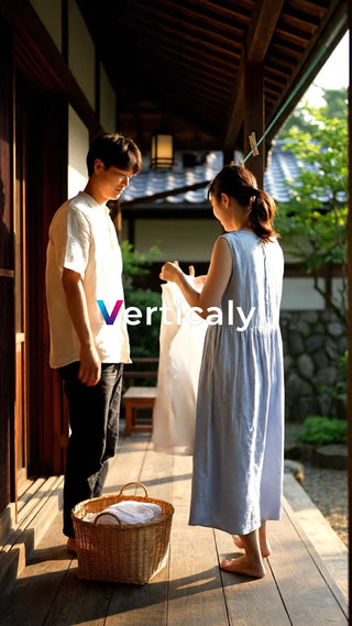 洗濯物を干す、穏やかな時間