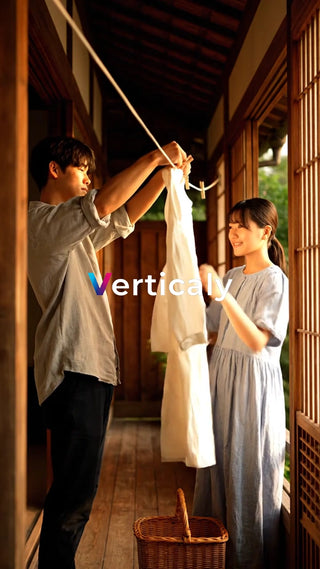 洗濯物を干す、穏やかな時間