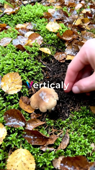 森の中の可愛らしいキノコ