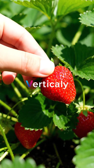 完熟いちごを収穫、摘み取り体験