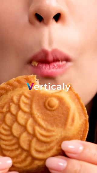 たい焼きを食べる女性