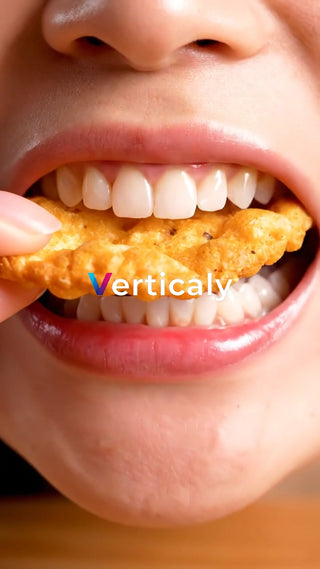 クラッカーを食べる女性