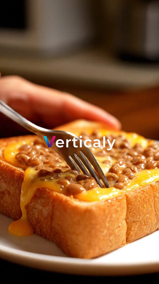 チーズとミートのトースト