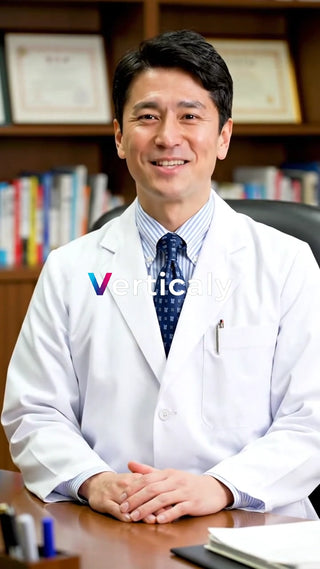 医師の笑顔、信頼感あふれる