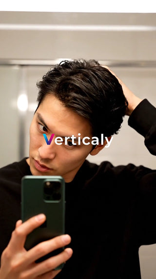 ヘアスタイルを整える男性