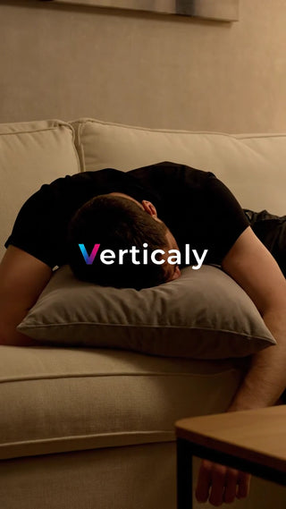 ソファで休息する男性