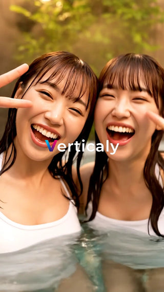 温泉で笑顔の女性たち