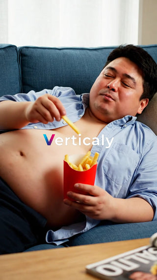 ポテトを頬張る男