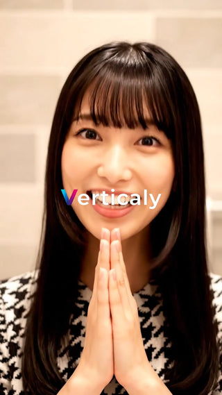 微笑む女性の手、祈りのポーズ