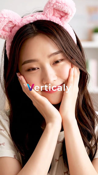 頬に手を添える女性