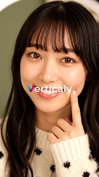 頬に手を添える女性