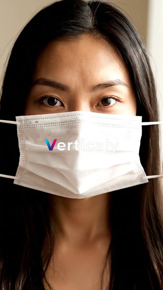 マスク姿の女性、目元から感情