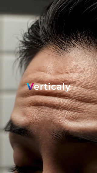 額のシワ、アップで捉える