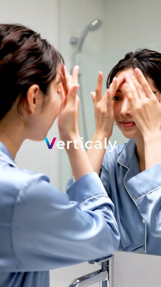 鏡を見つめる女性