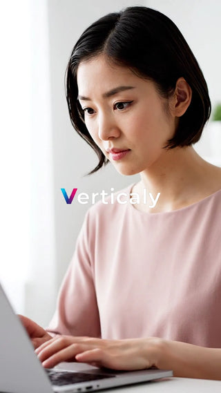 PC作業中の女性、集中