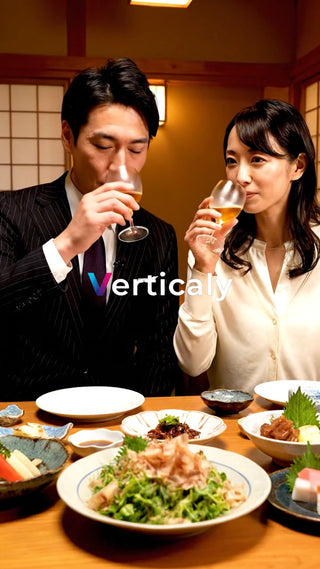 店内で語らう男女、食事風景