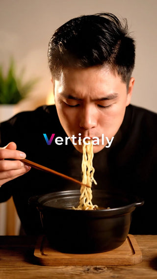 ラーメンを食べる男性