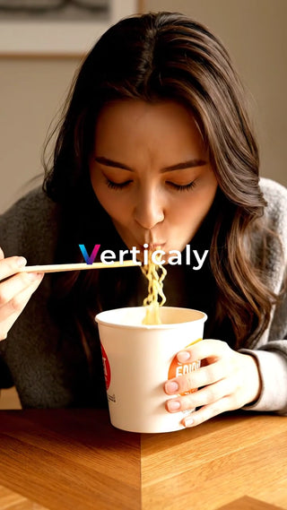 ラーメンを食べる女性