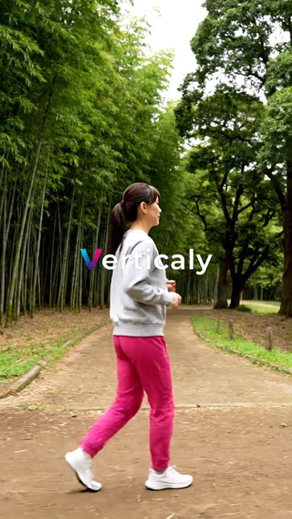 公園を歩く女性