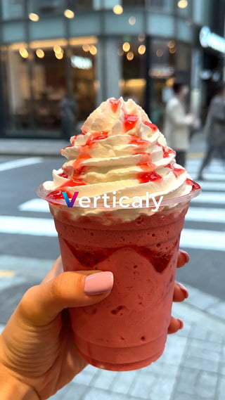 ストロベリーフラッペ、甘くて